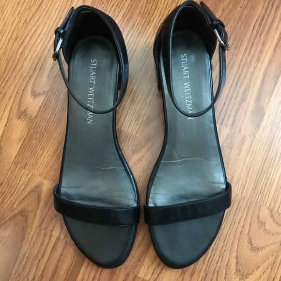 Stuart Weitzman Shoes - Stuart Weitzman Black Nudistjune Sandals 9.5